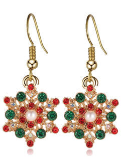 Wholesale Christmas Santa Claus Snowflake Christmas Tree Elk Earrings